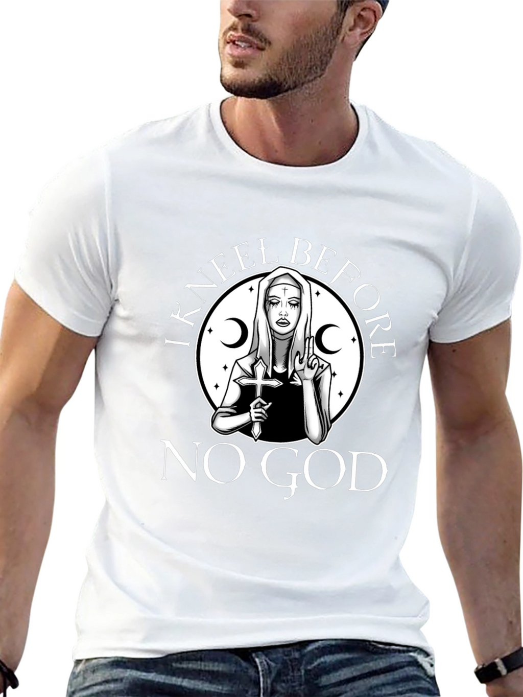 I Kneel Before No God Graphic T-Shirt