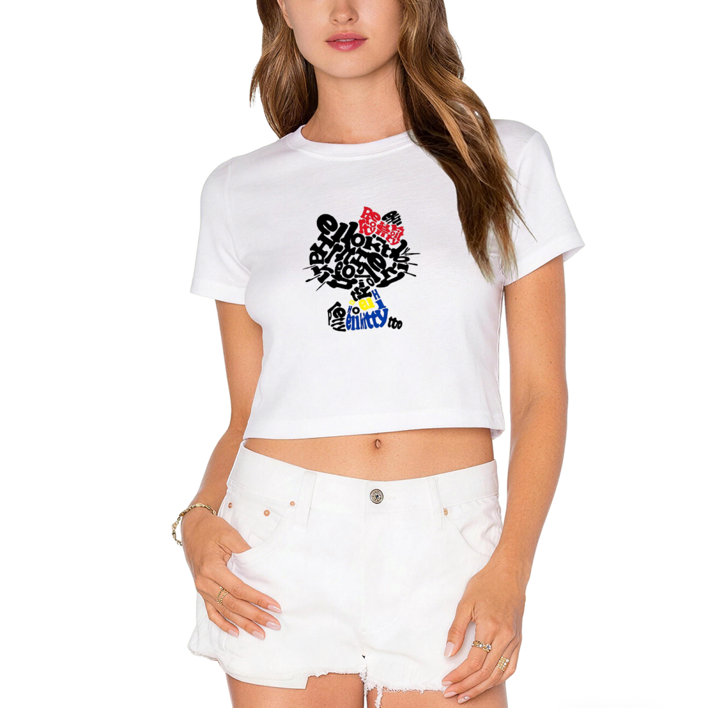 Dark Gothic Star Kuromi Edgy Black Crop Top