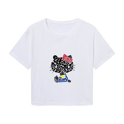 Dark Gothic Star Kuromi Edgy Black Crop Top