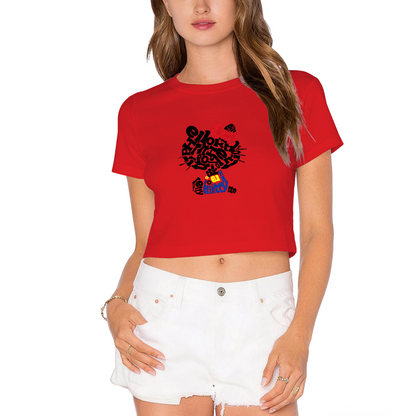 Dark Gothic Star Kuromi Edgy Black Crop Top