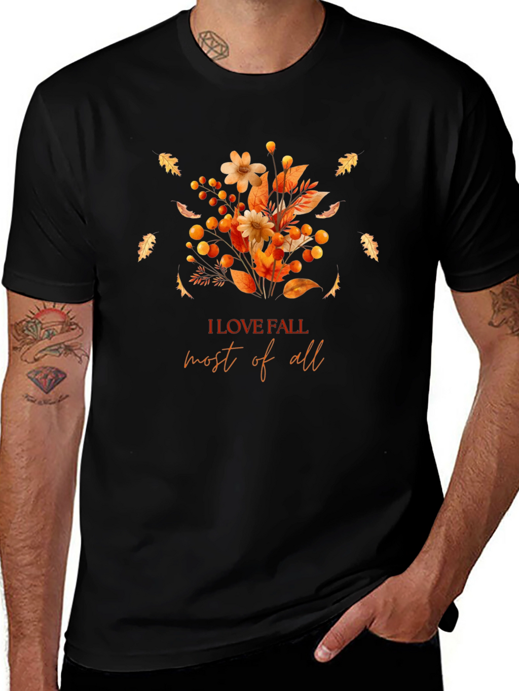 Fall Flowers Graphic T-Shirt