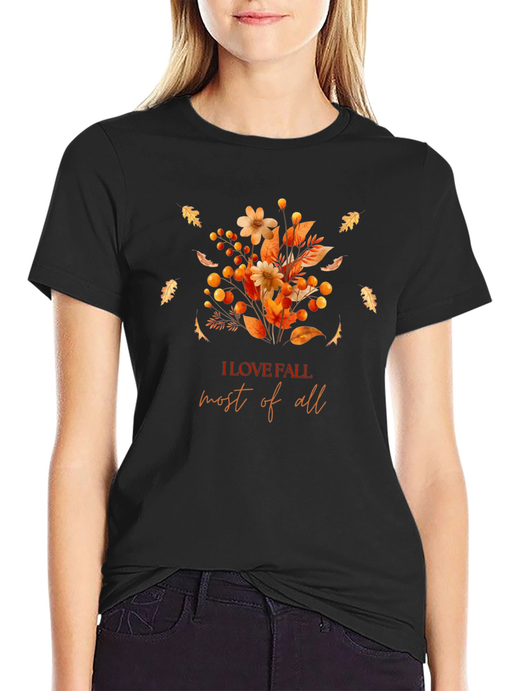 Fall Flowers Graphic T-Shirt
