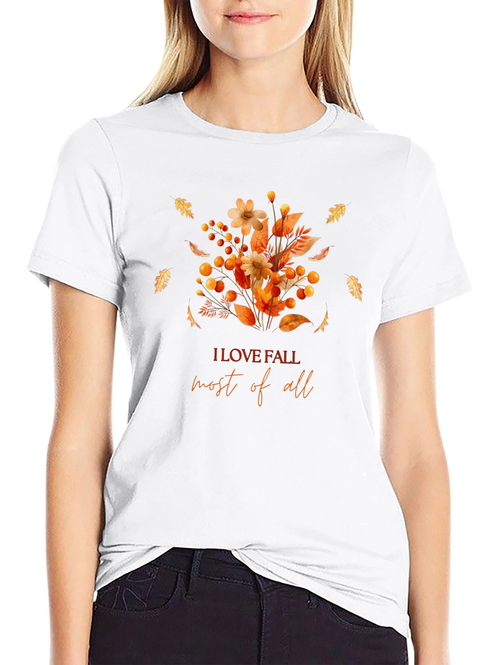 Fall Flowers Graphic T-Shirt