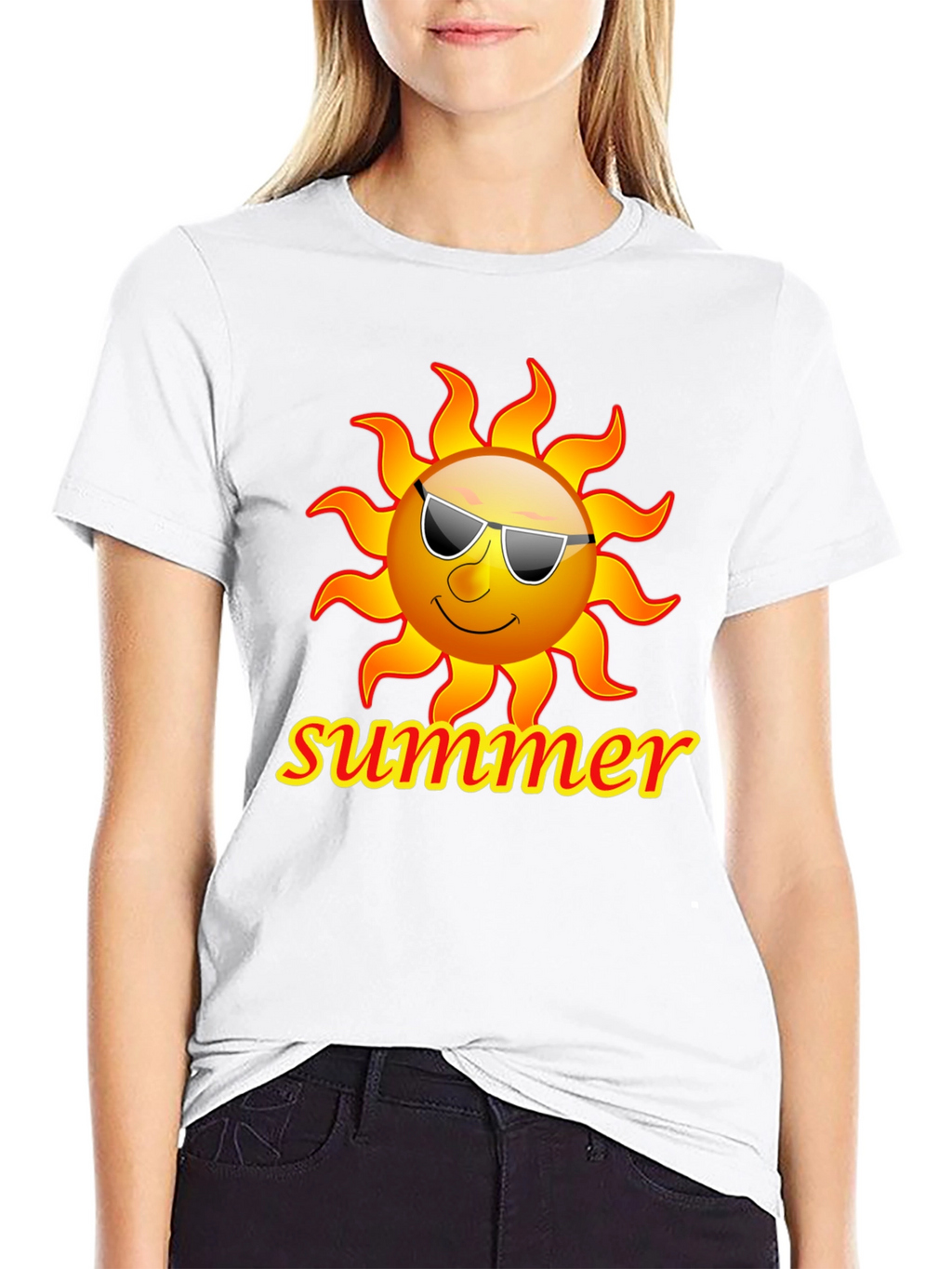 Summer Sun T-Shirt - Black Graphic Tee