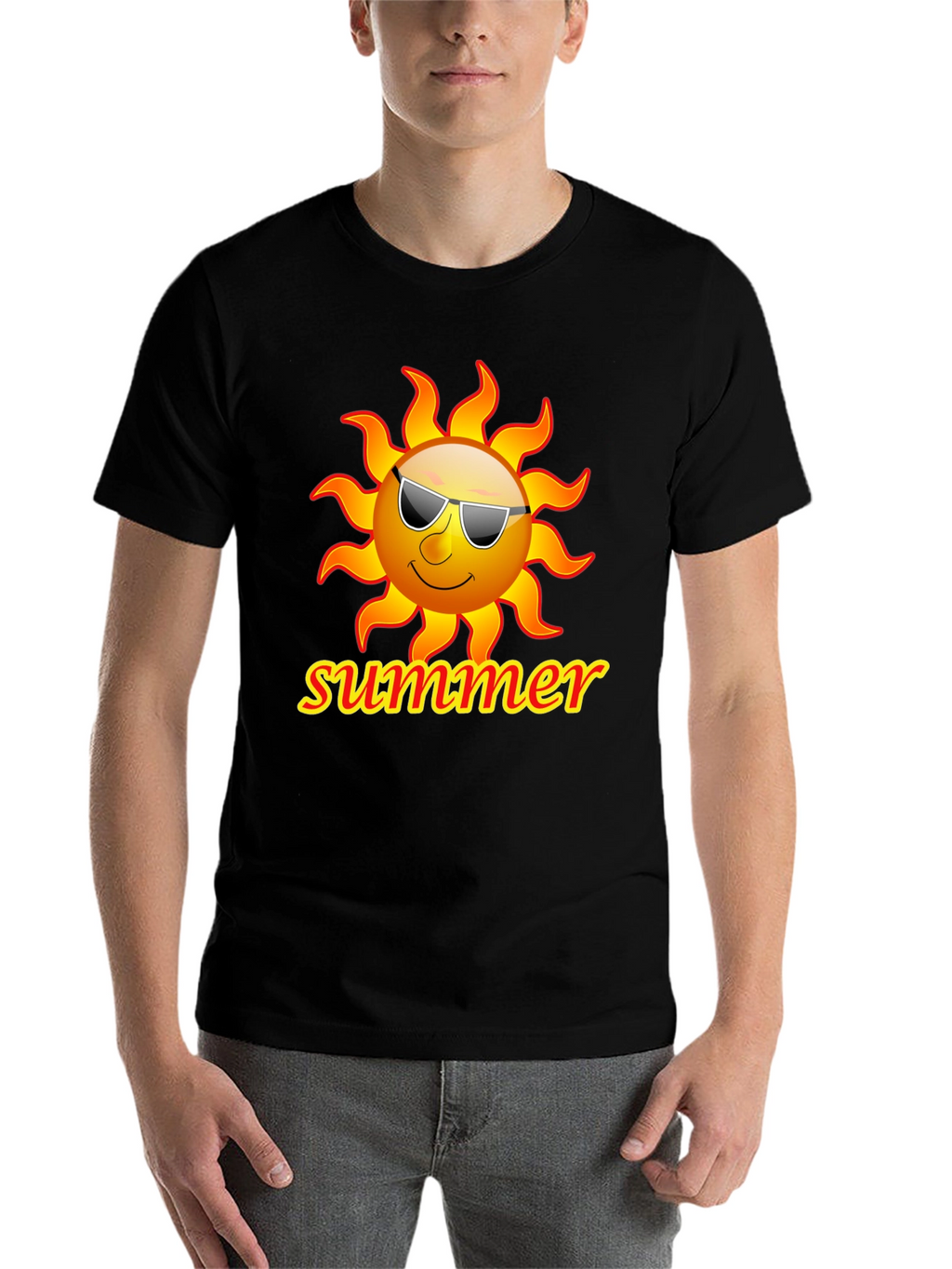 Summer Sun T-Shirt - Black Graphic Tee