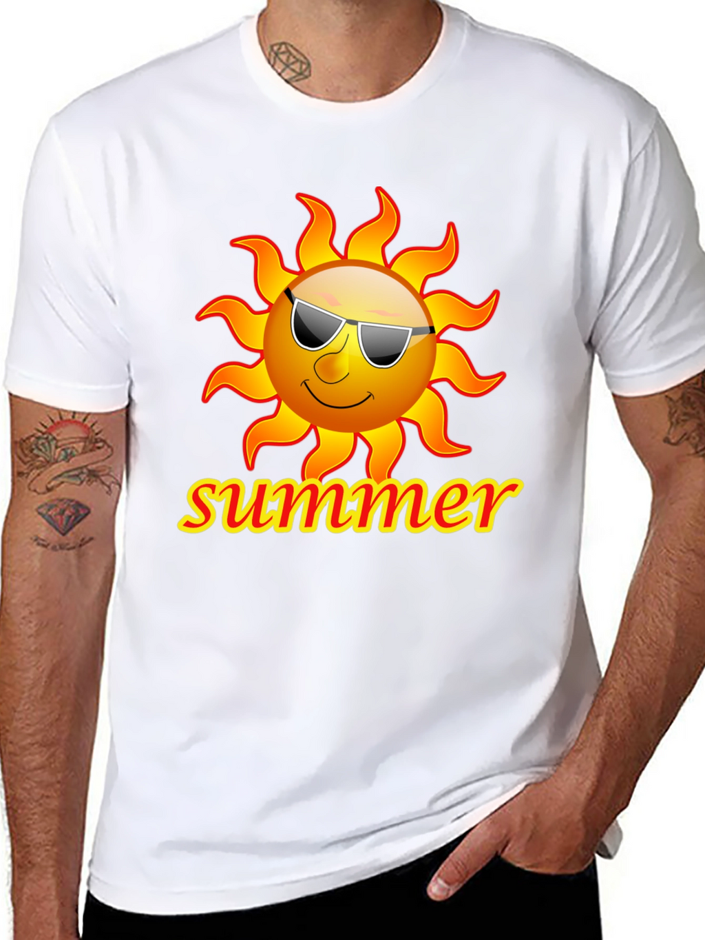 Summer Sun T-Shirt - Black Graphic Tee