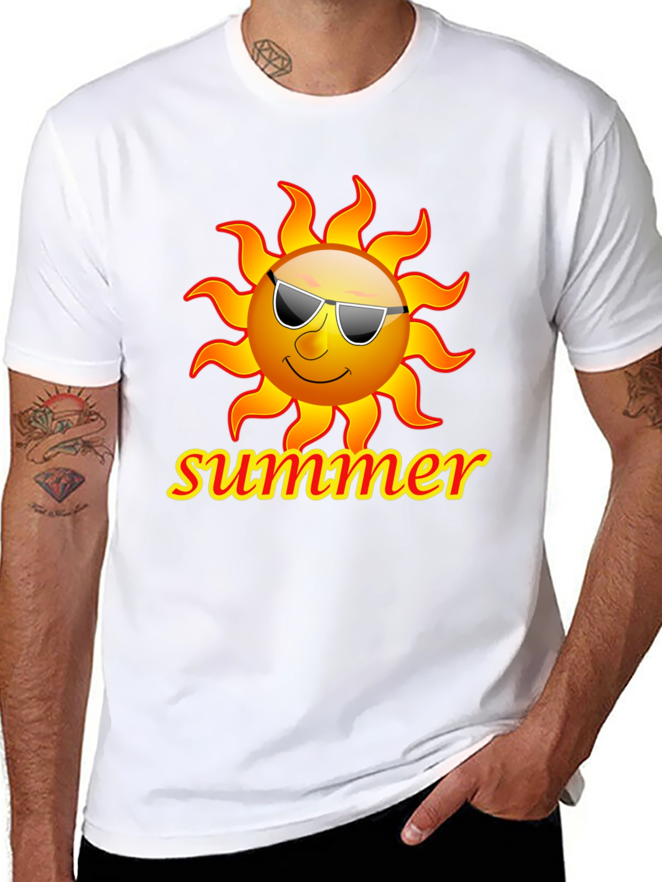 Summer Sun T-Shirt - Black Graphic Tee