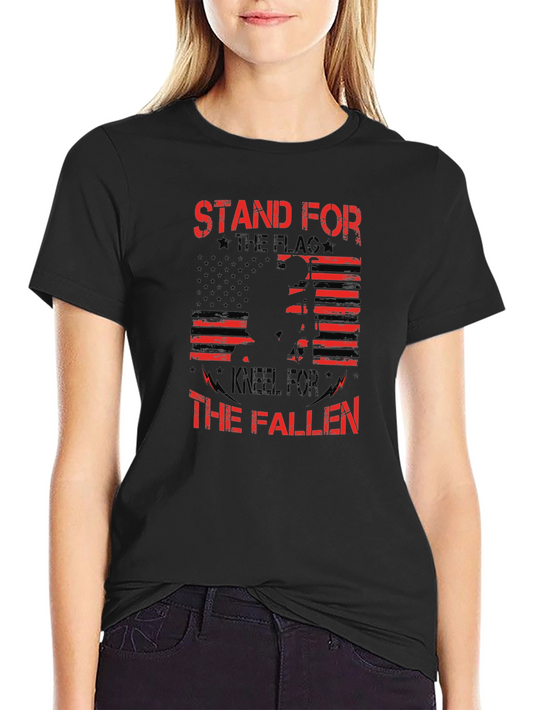 Stand for the Flag Kneel for the Fallen T-Shirt