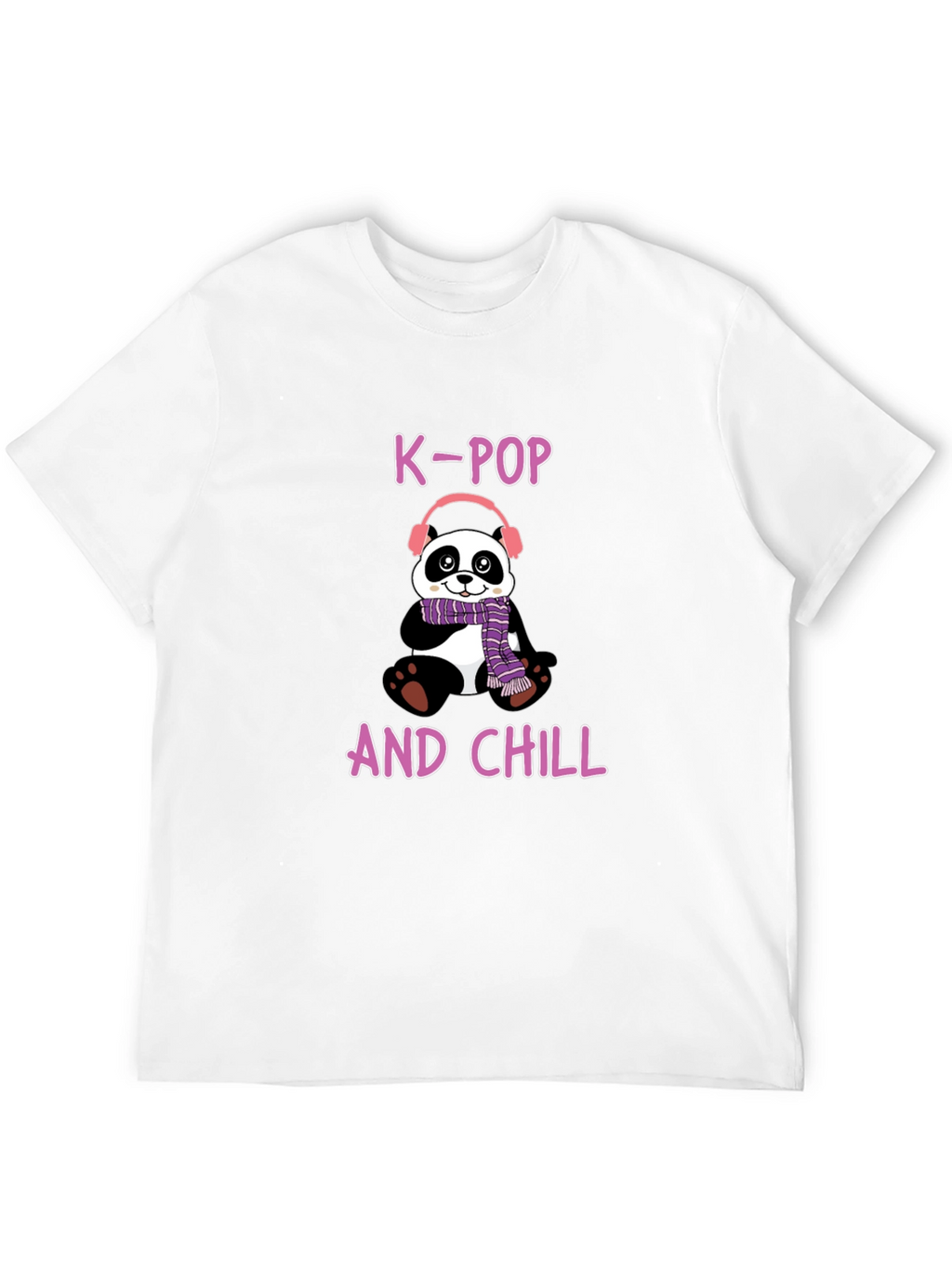K-Pop and Chill Panda T-Shirt - Fun Music Tee