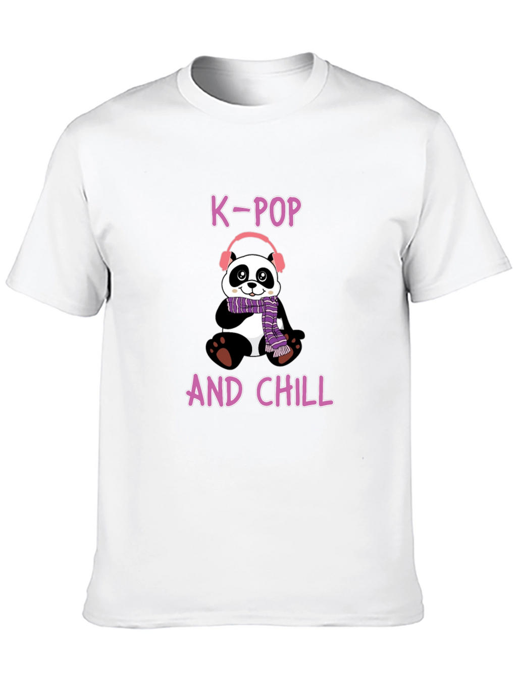 K-Pop and Chill Panda T-Shirt - Fun Music Tee