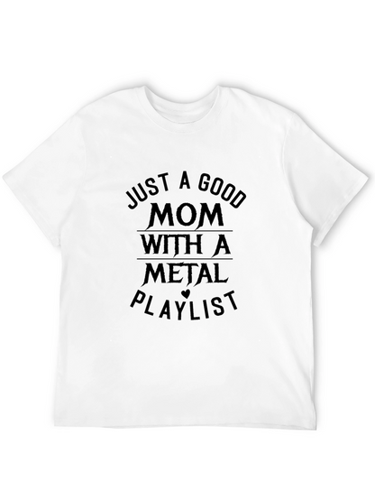 Mom Metal Playlist Black Graphic T-Shirt