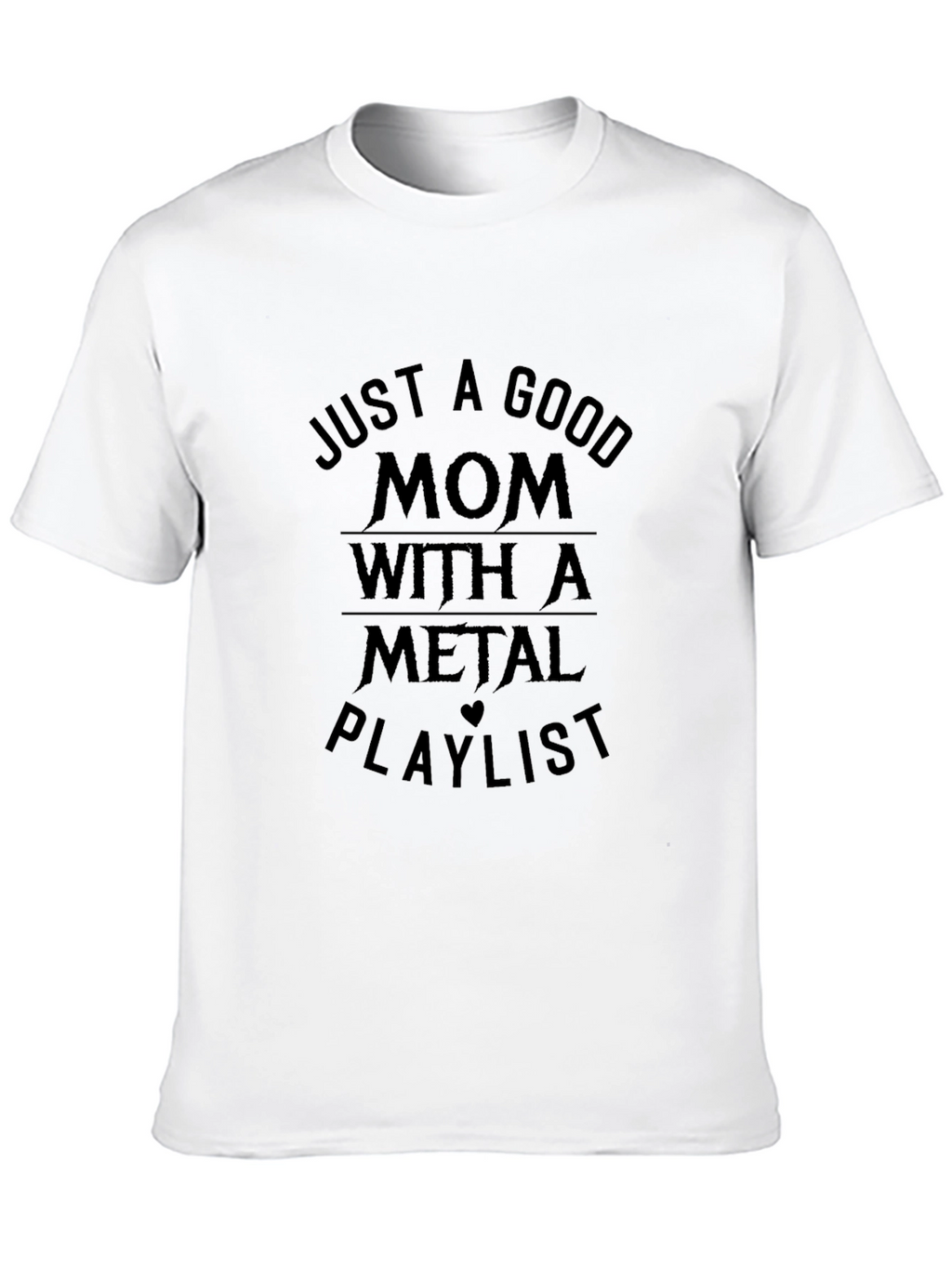 Mom Metal Playlist Black Graphic T-Shirt