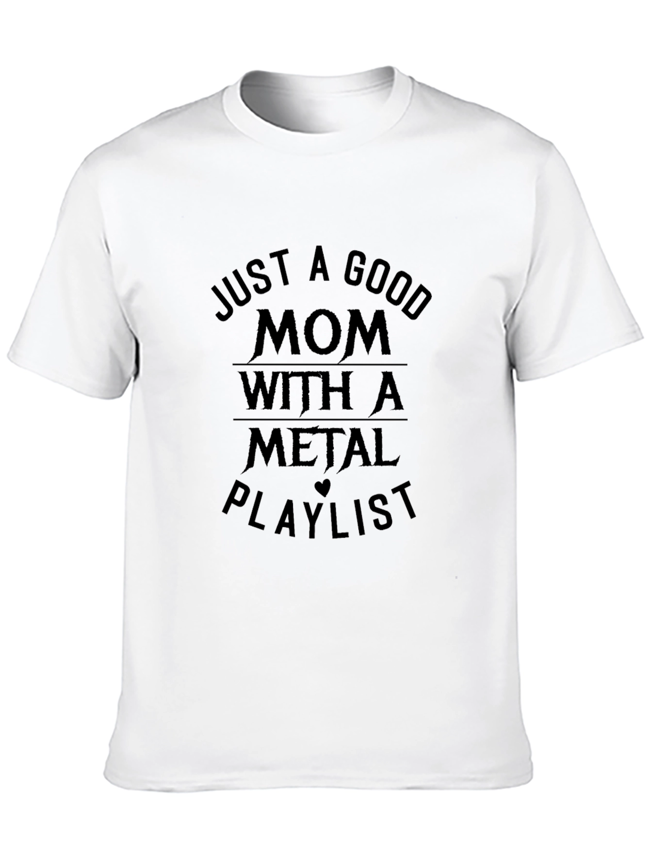 Mom Metal Playlist Black Graphic T-Shirt
