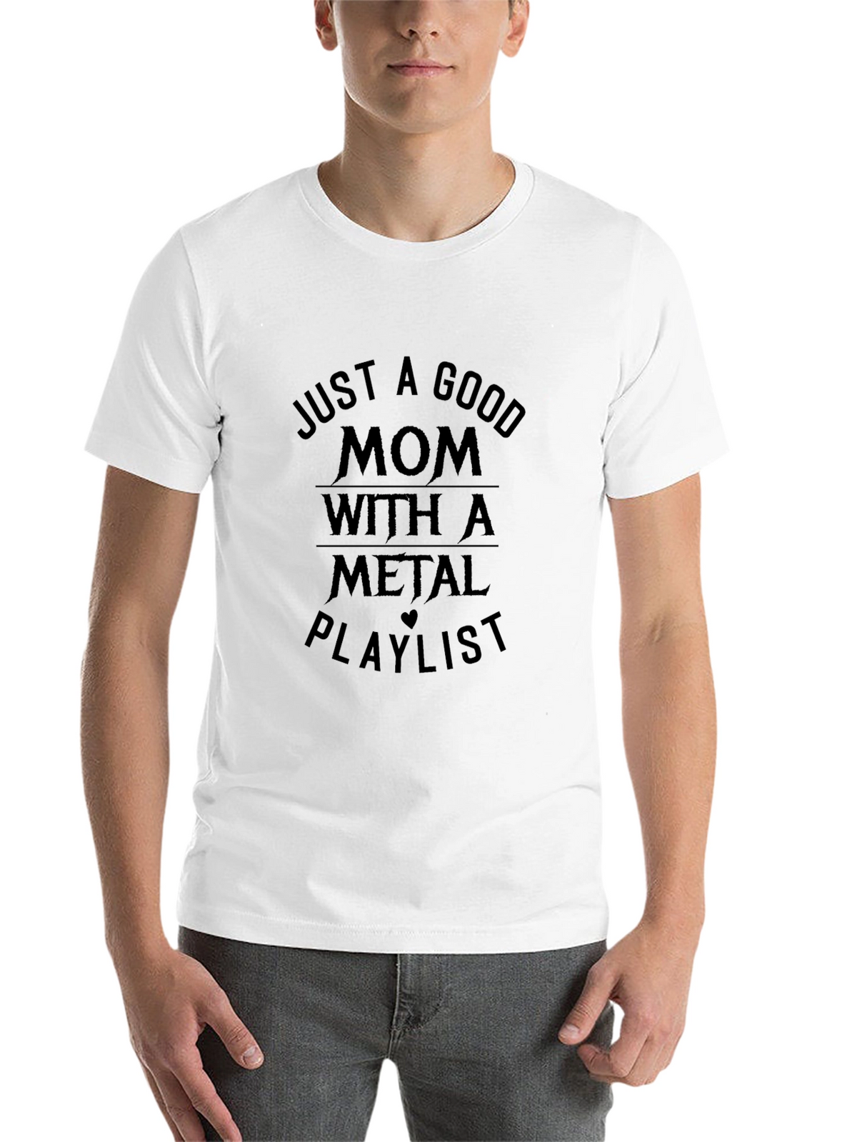 Mom Metal Playlist Black Graphic T-Shirt