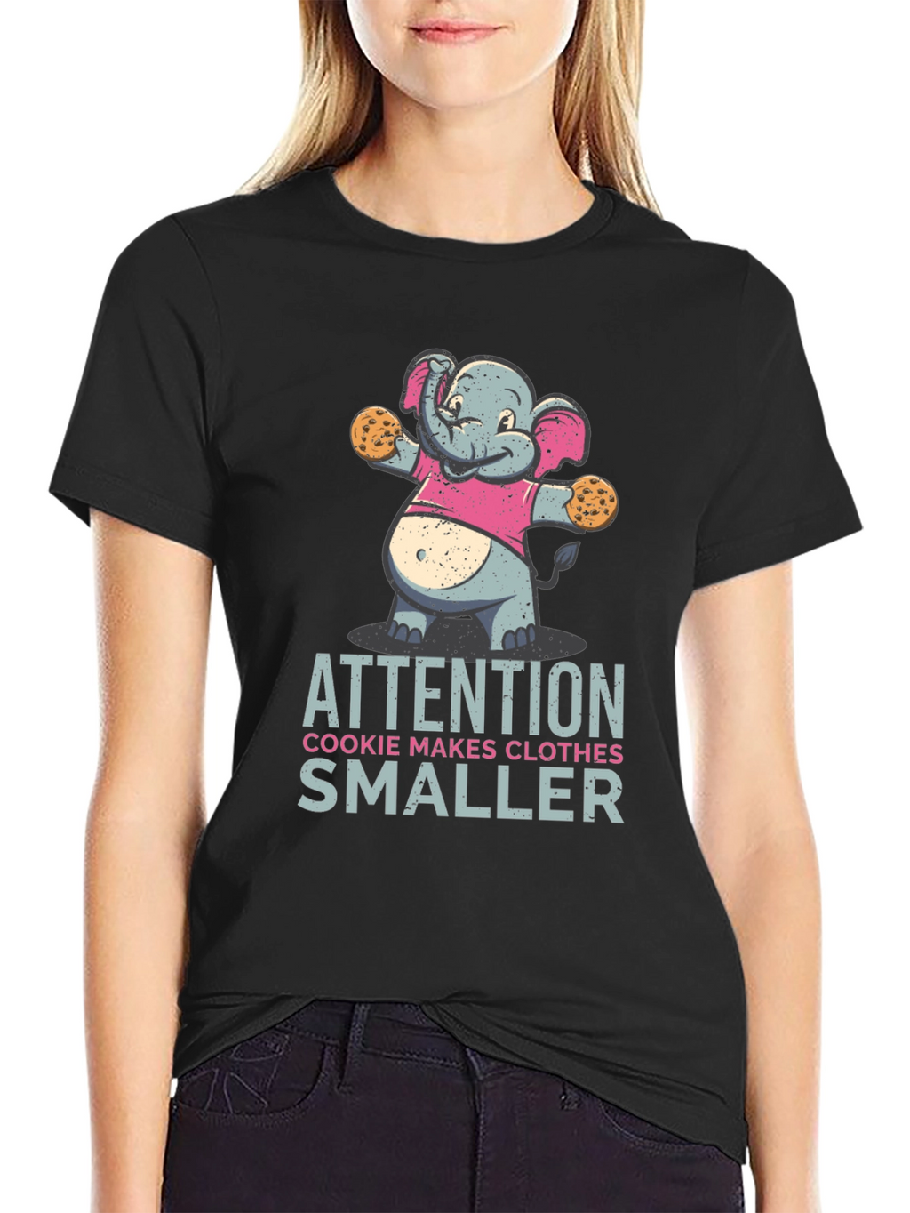 Cookie Monster Elephant T-Shirt Funny Graphic Tee