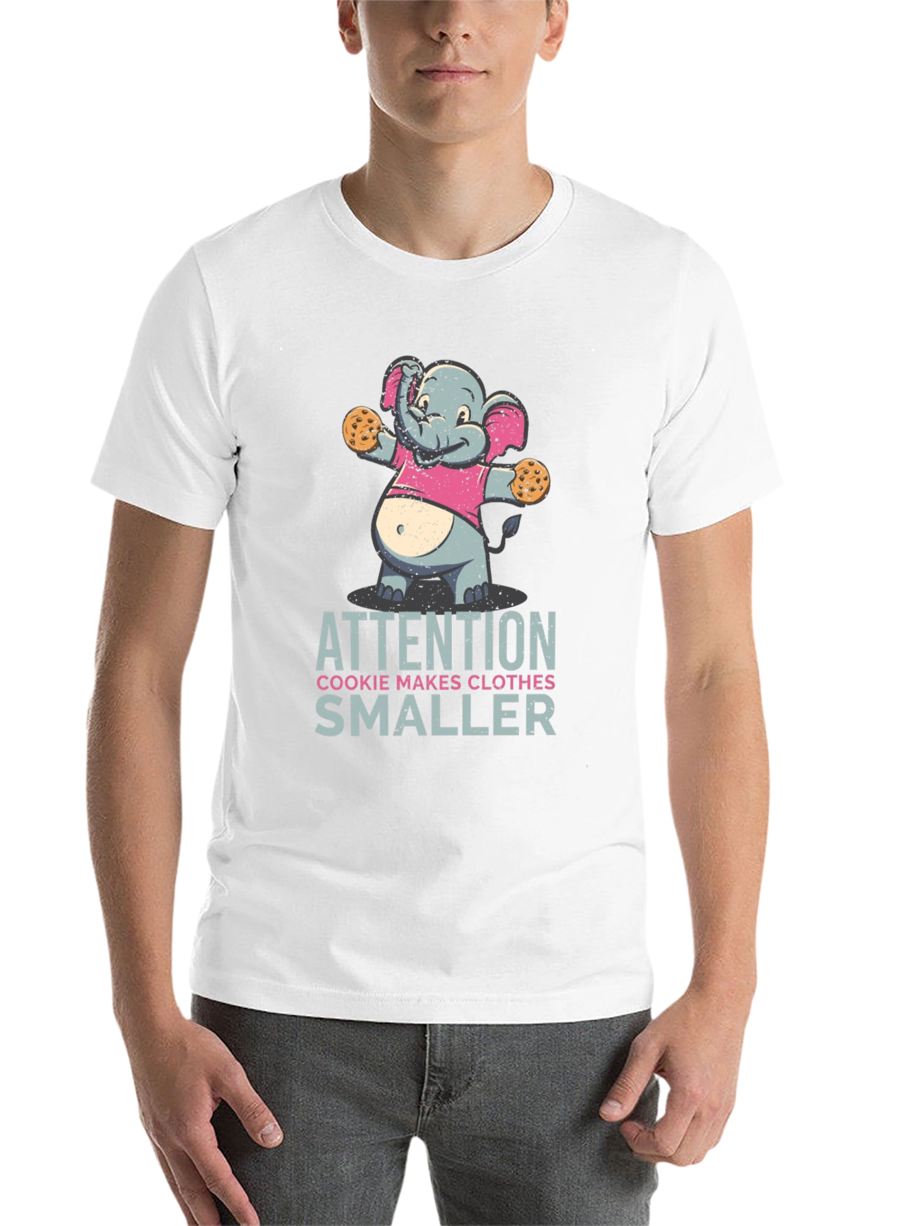 Cookie Monster Elephant T-Shirt Funny Graphic Tee