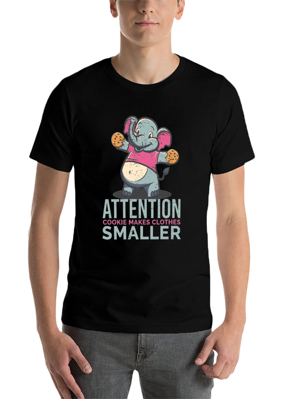 Cookie Monster Elephant T-Shirt Funny Graphic Tee
