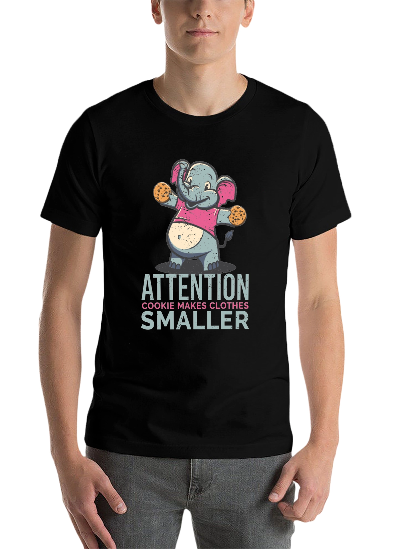 Cookie Monster Elephant T-Shirt Funny Graphic Tee