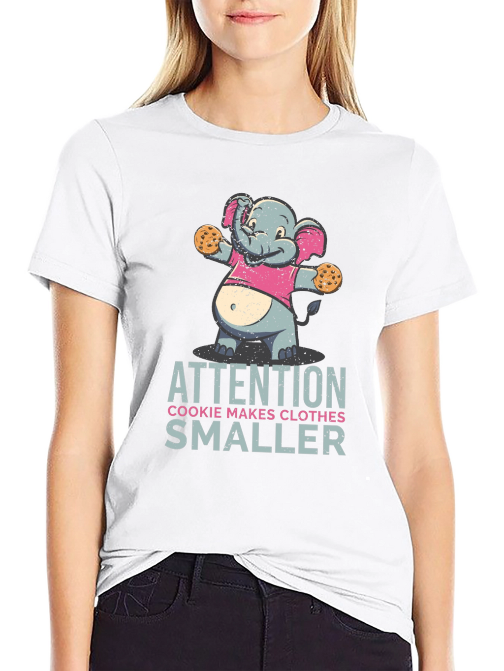 Cookie Monster Elephant T-Shirt Funny Graphic Tee