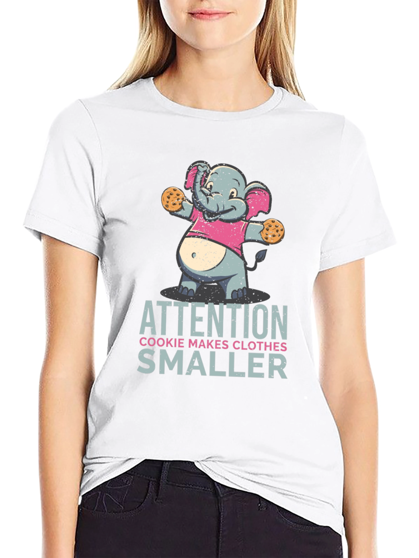 Cookie Monster Elephant T-Shirt Funny Graphic Tee