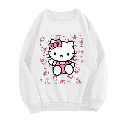 All?Over Pattern Hello Kitty Playful Crewneck Sweatshirt