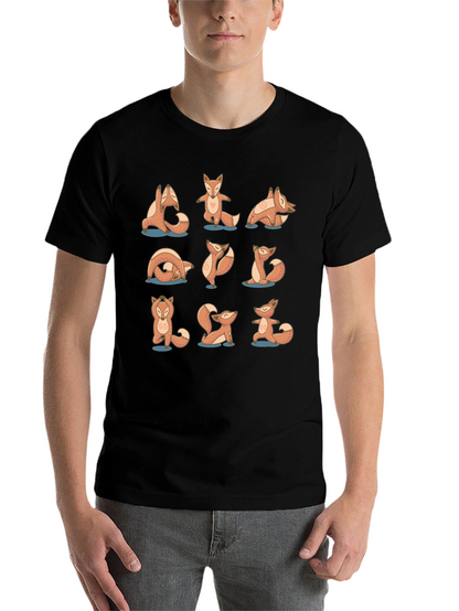 Yoga Fox Black Graphic Tee
