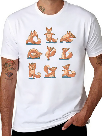 Yoga Fox Black Graphic Tee