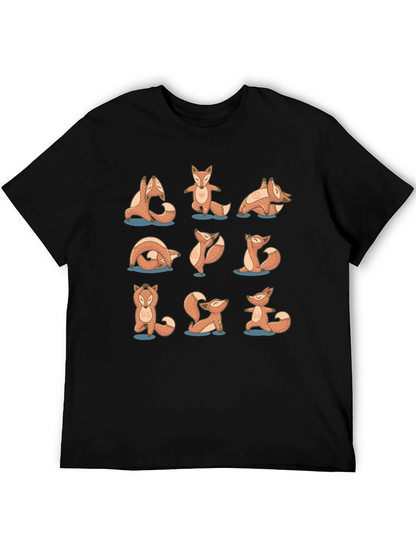 Yoga Fox Black Graphic Tee