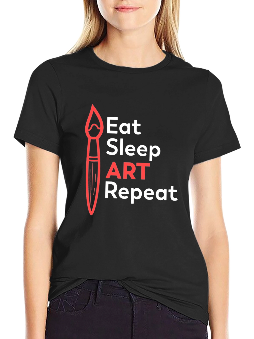 Eat Sleep Art Repeat Graphic Tee - Artist T-Shirt