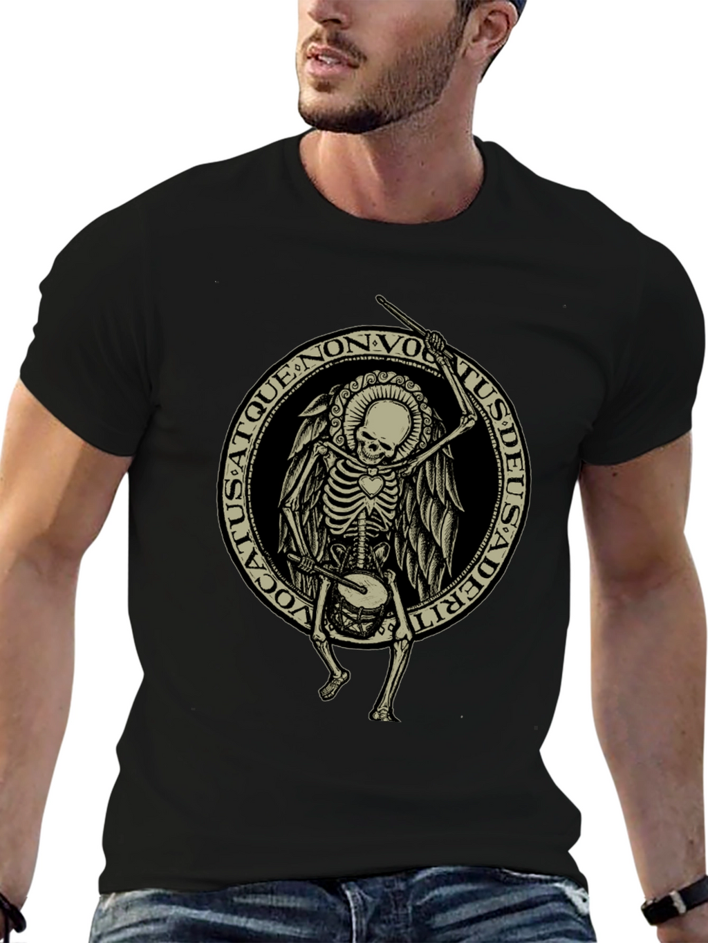 Skeleton Drummer Graphic Tee