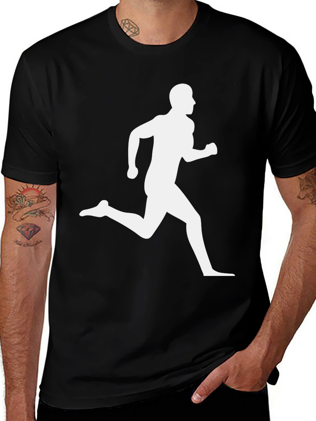 Runner Graphic Black T-Shirt - Athletic Style
