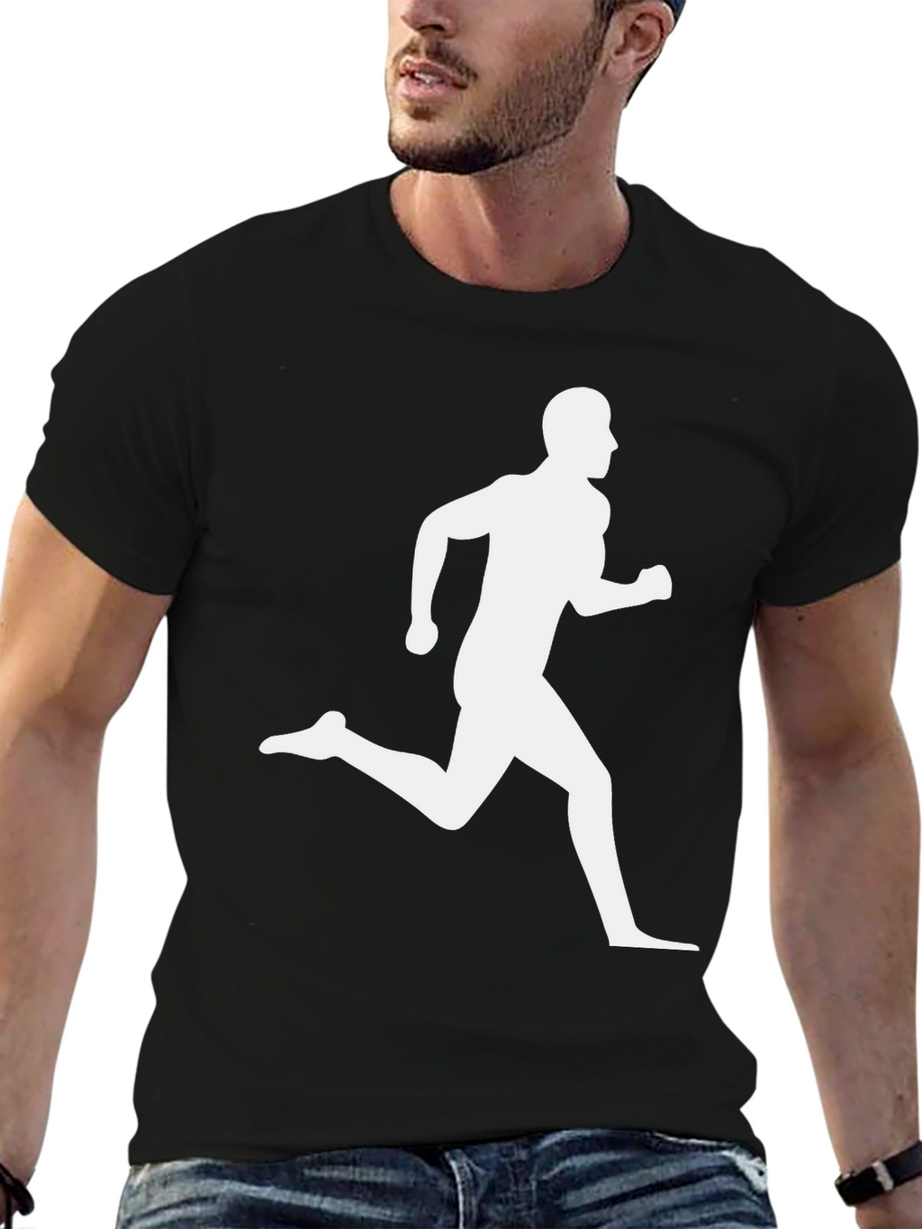Runner Graphic Black T-Shirt - Athletic Style