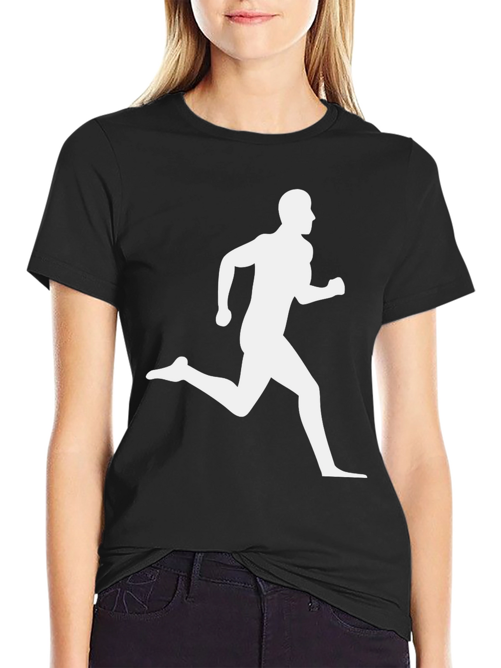 Runner Graphic Black T-Shirt - Athletic Style