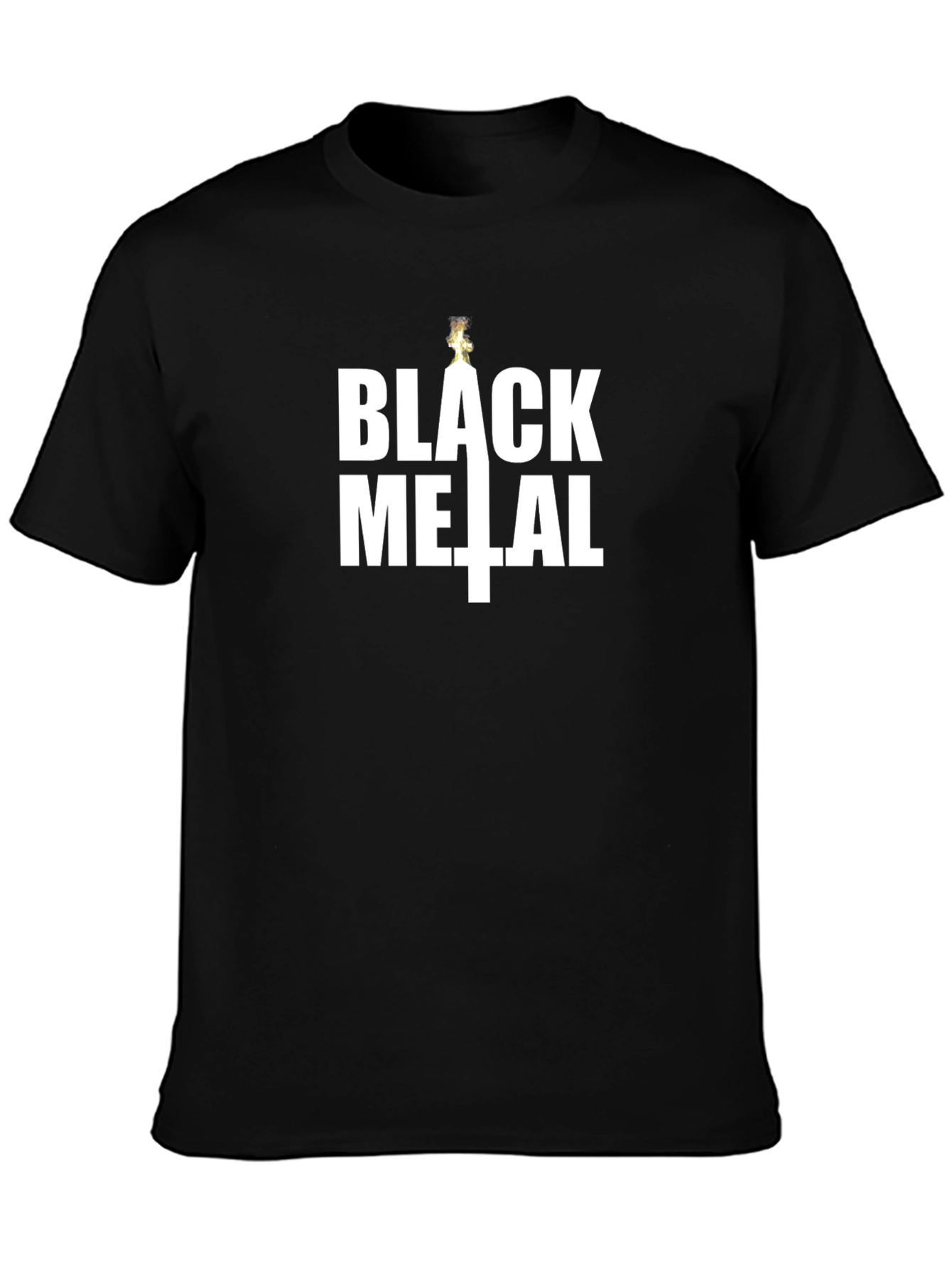 Black Metal Inverted Cross T-Shirt - Dark Humor Tee