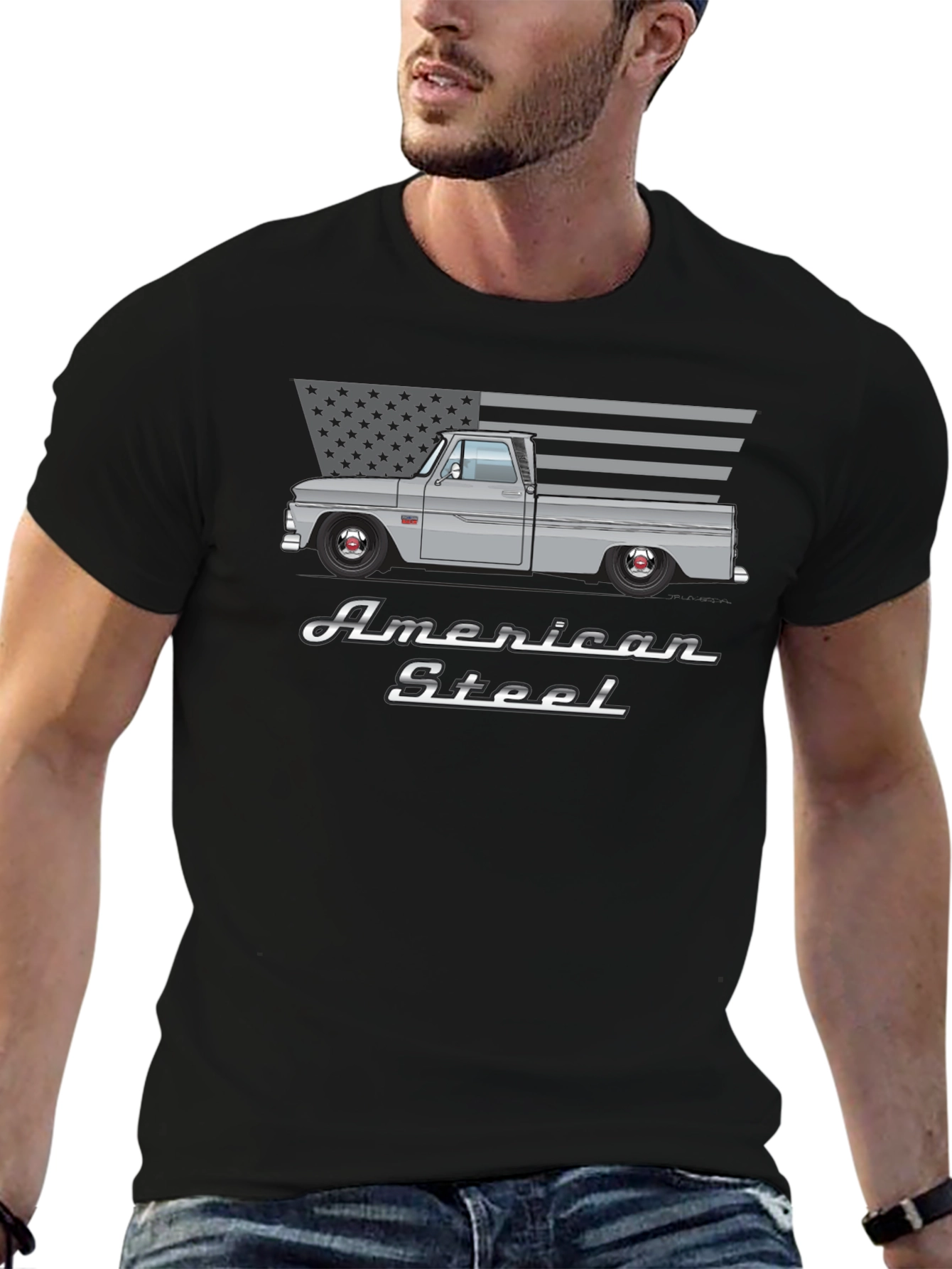 American Steel Truck T-Shirt - Black