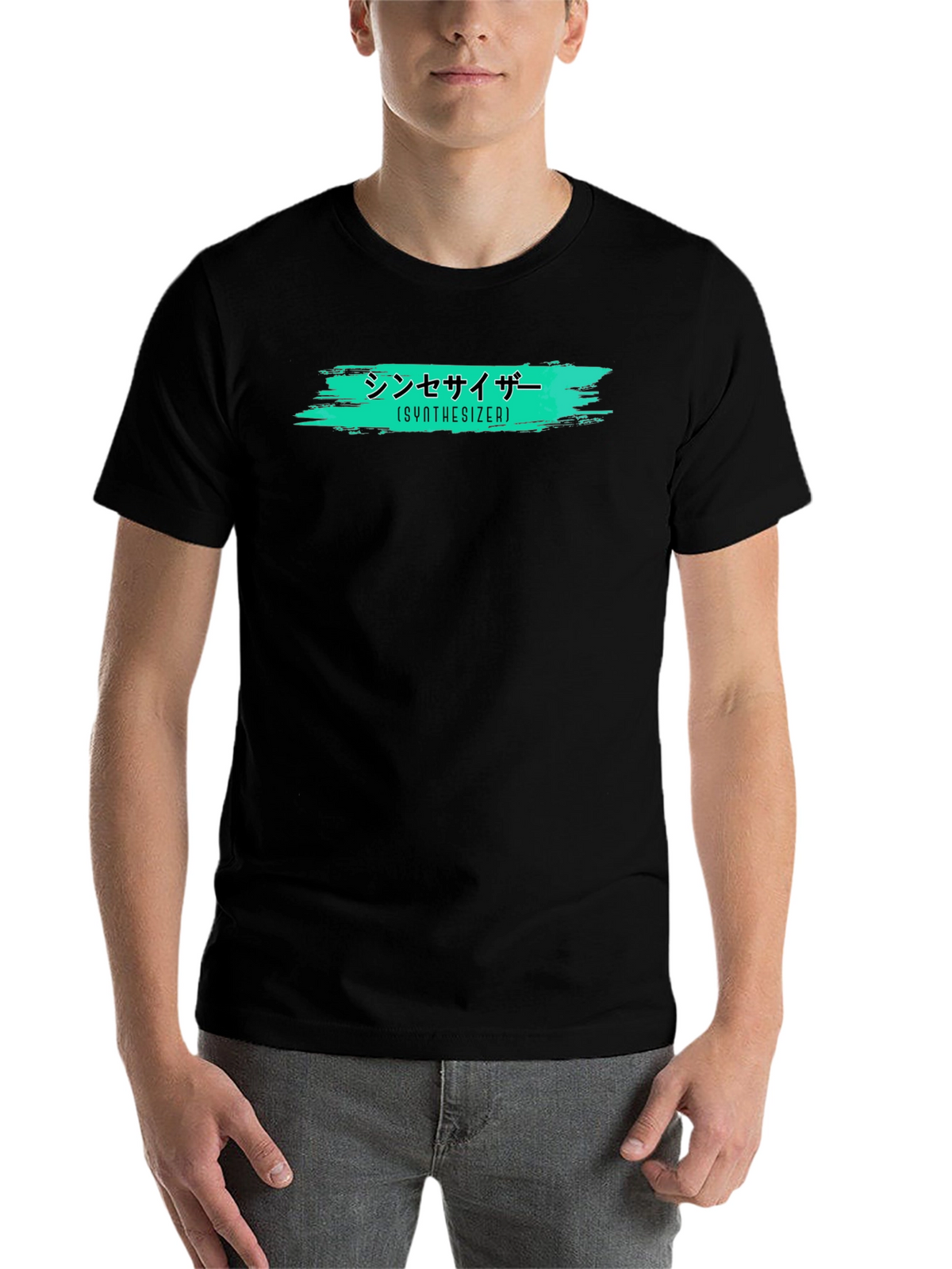 Synthesizer Graphic T-Shirt - Trendy Black Tee