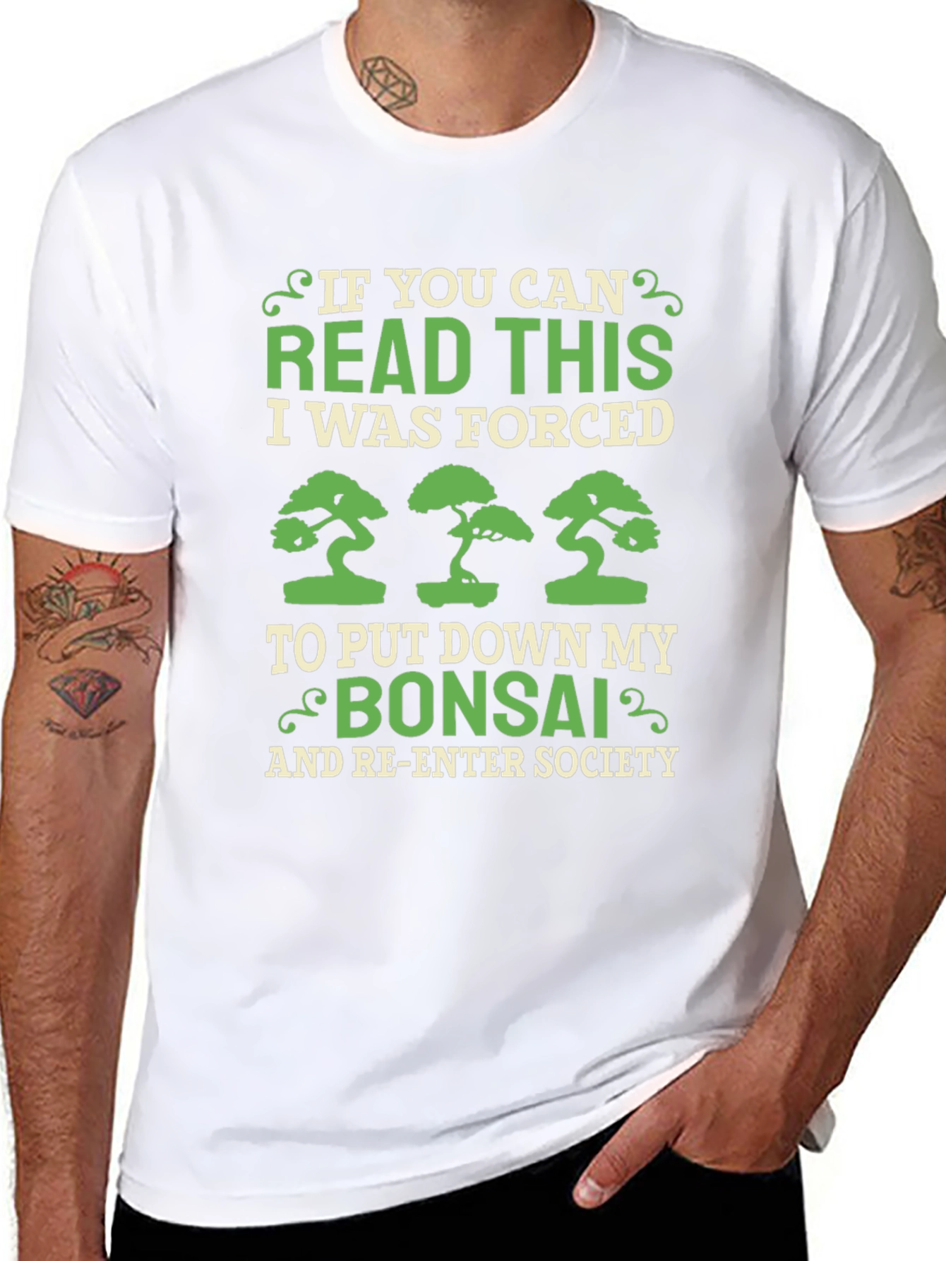 Bonsai Lover T-Shirt - Forced to Re-Enter Society!