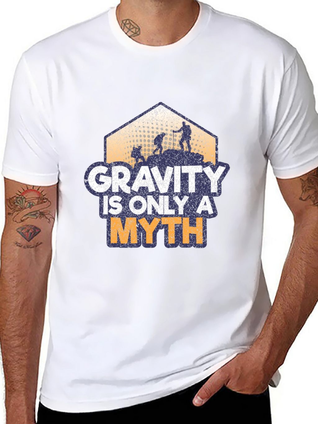 Gravity is Only a Myth Hiking T-Shirt