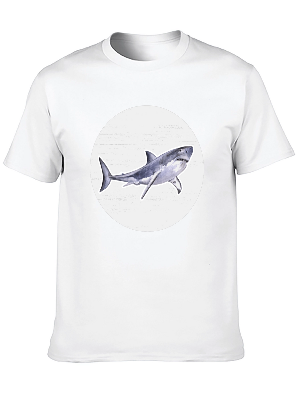 Shark Graphic Print Black Crew Neck T-Shirt