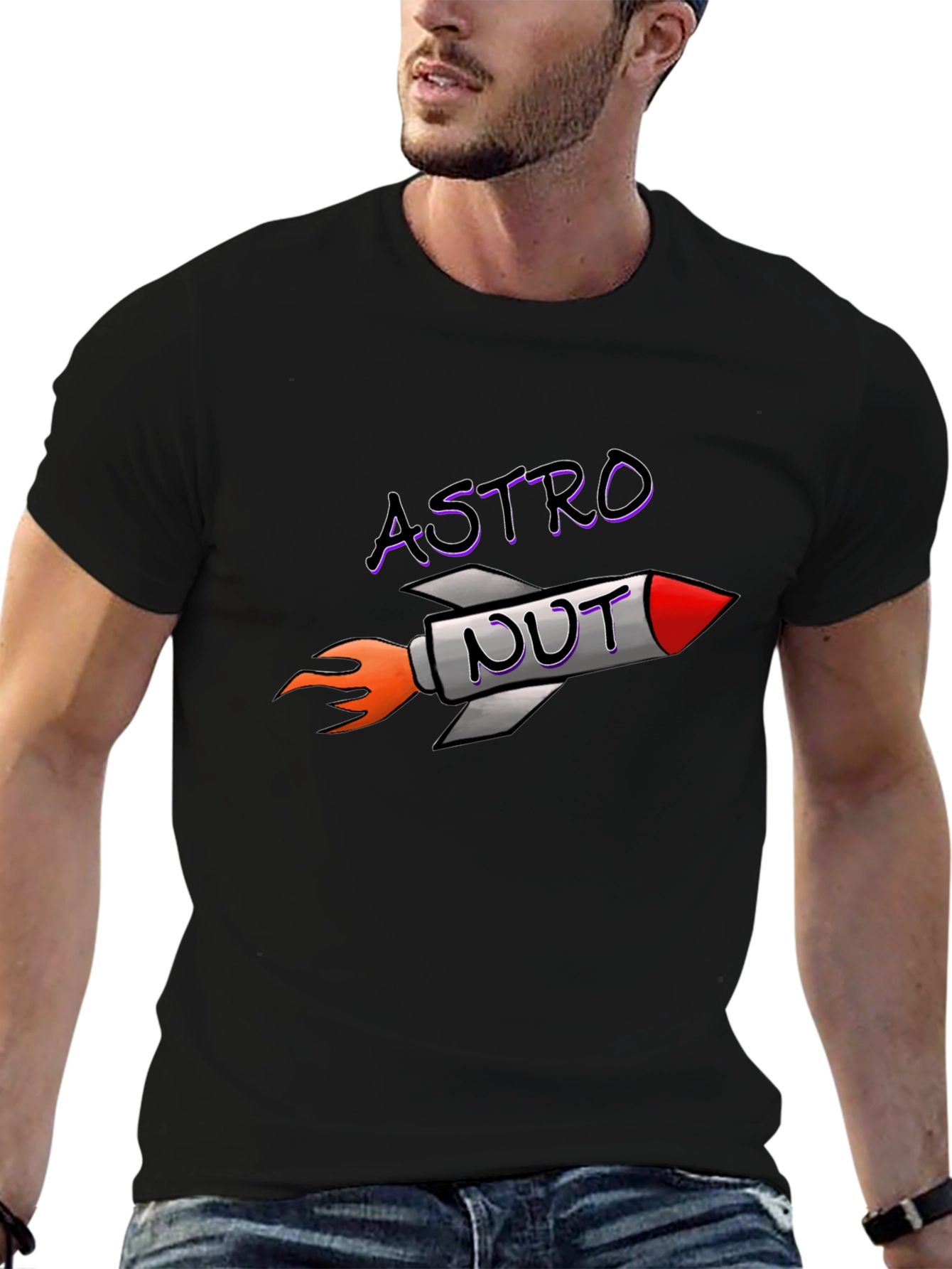 Astro Nut T-Shirt - Rocket Design