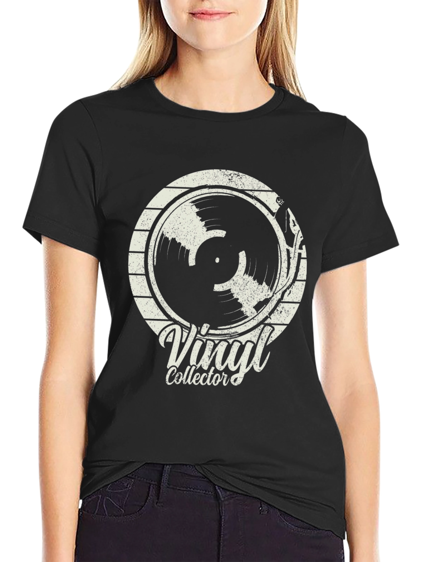 Vinyl Collector Graphic Tee - Retro Music Lover T-Shirt
