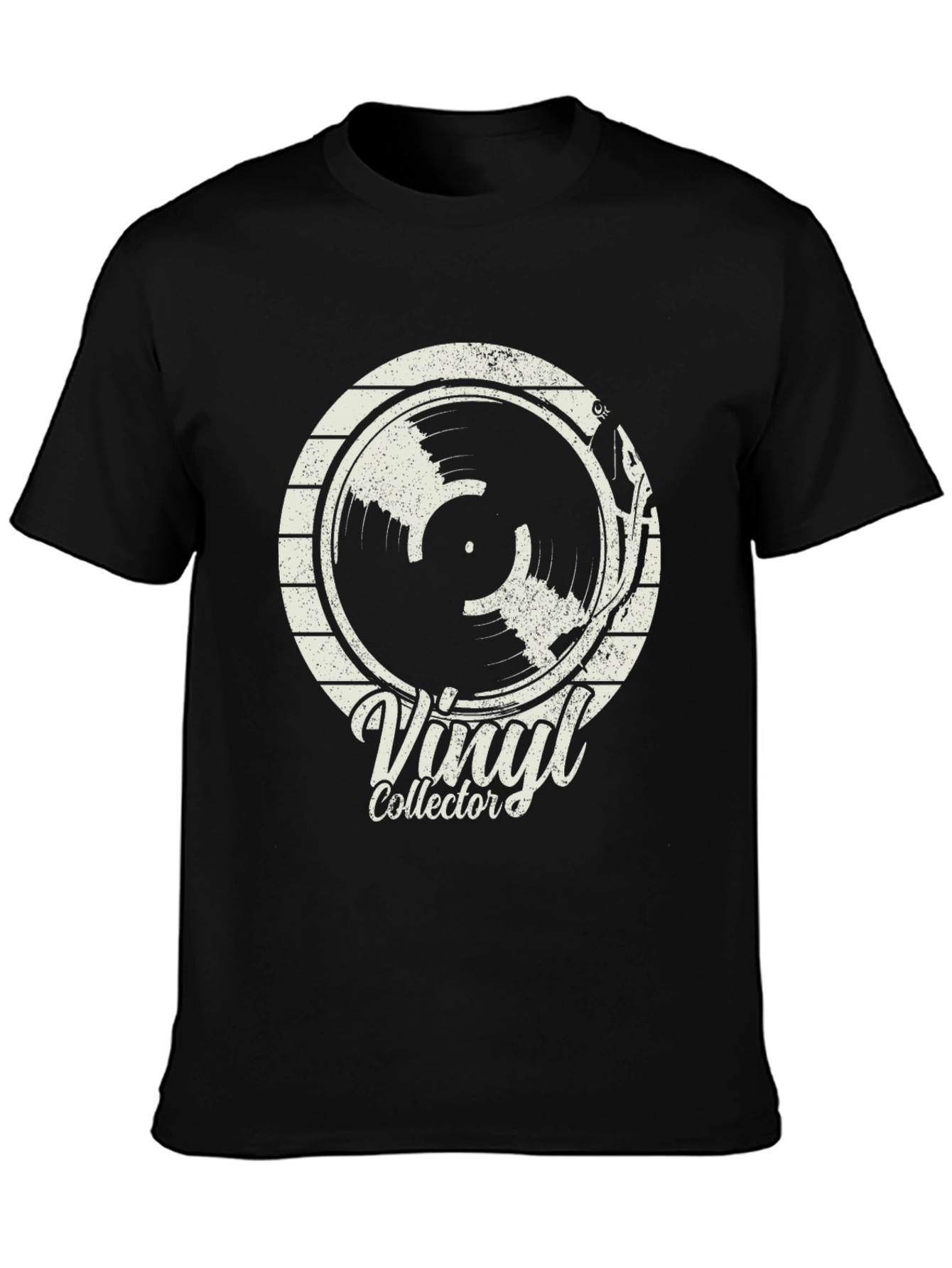 Vinyl Collector Graphic Tee - Retro Music Lover T-Shirt