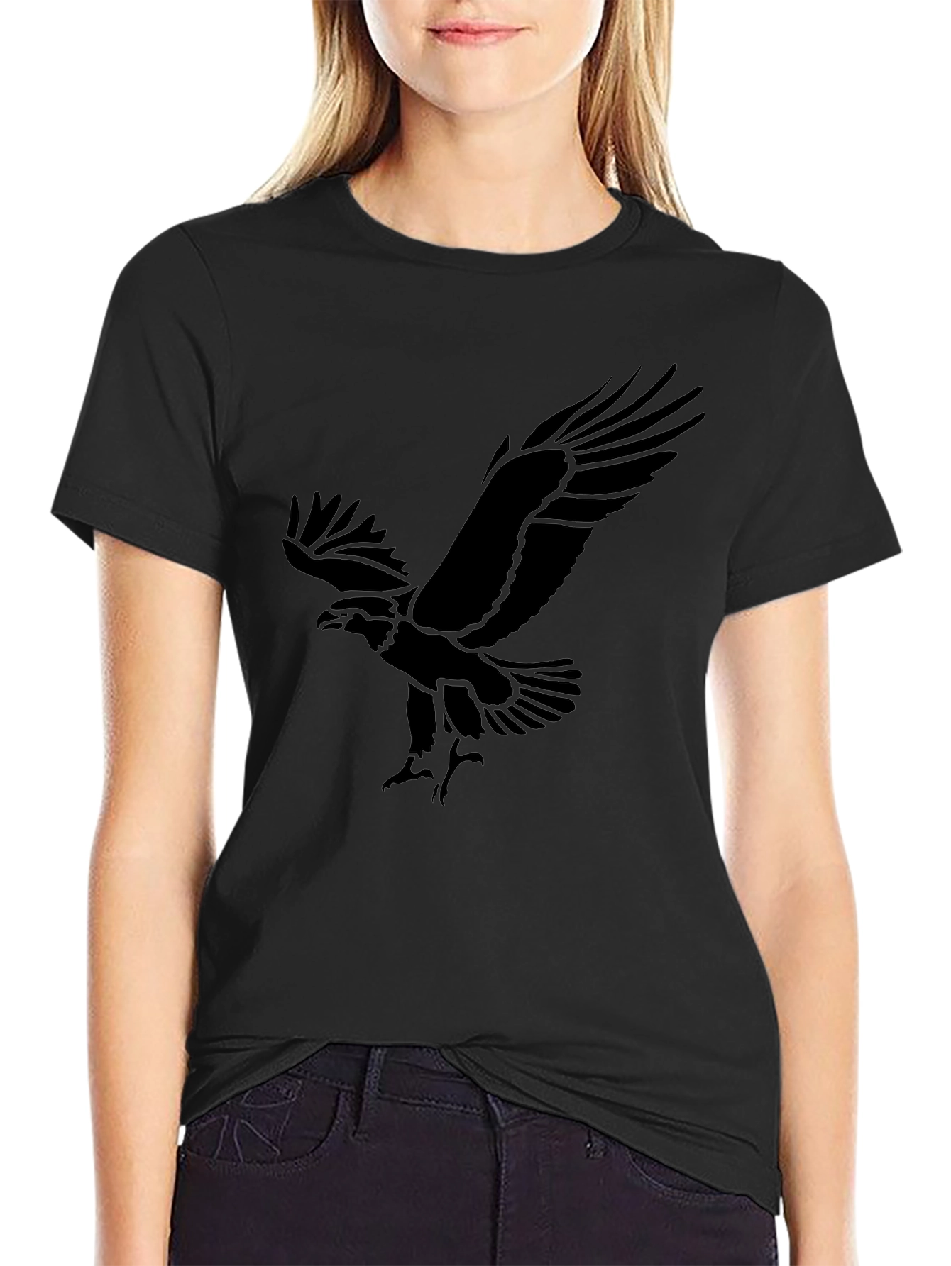 Black Eagle Graphic Tee - Mens Short Sleeve T-Shirt