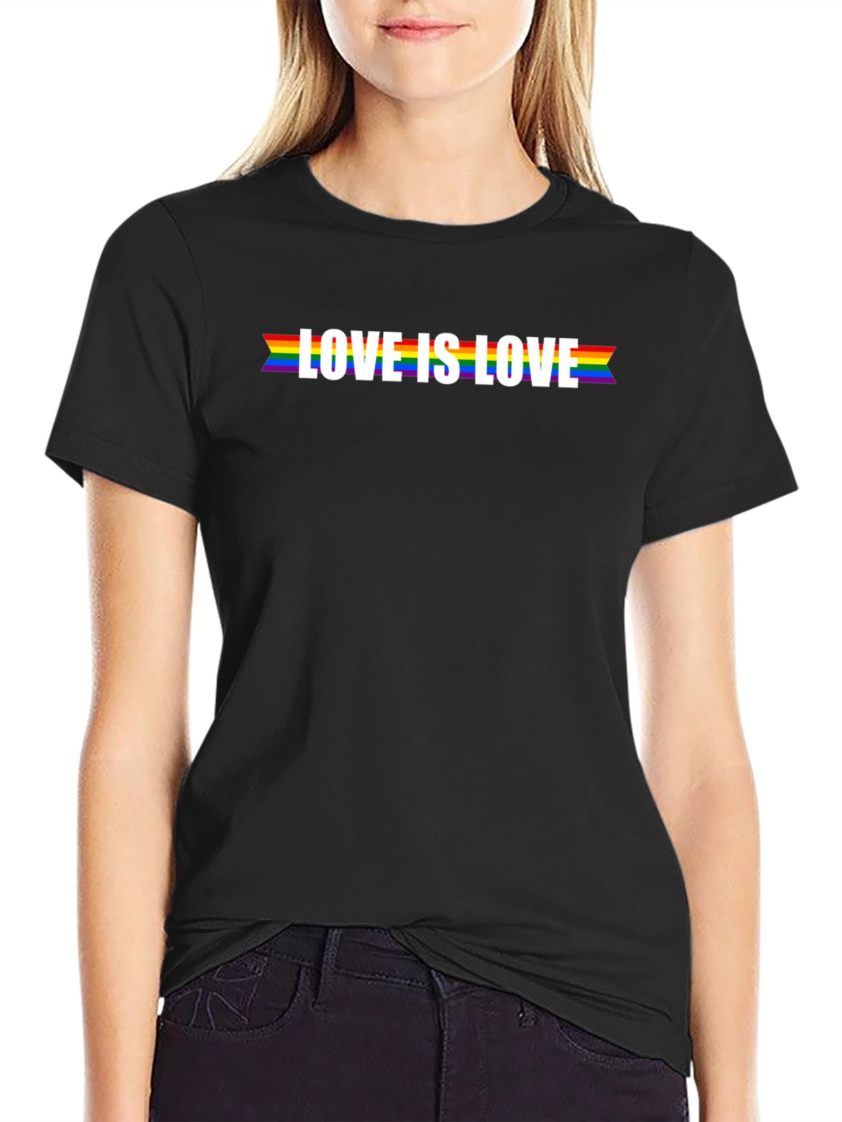 Love is Love Pride T-Shirt - Black LGBTQ Tee
