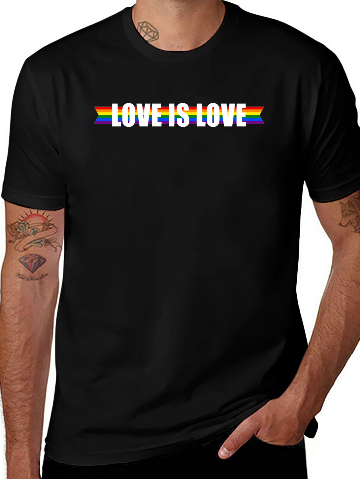 Love is Love Pride T-Shirt - Black LGBTQ Tee