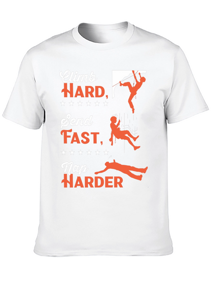 Climb Hard T-Shirt - Rock Climbing Adventure Tee