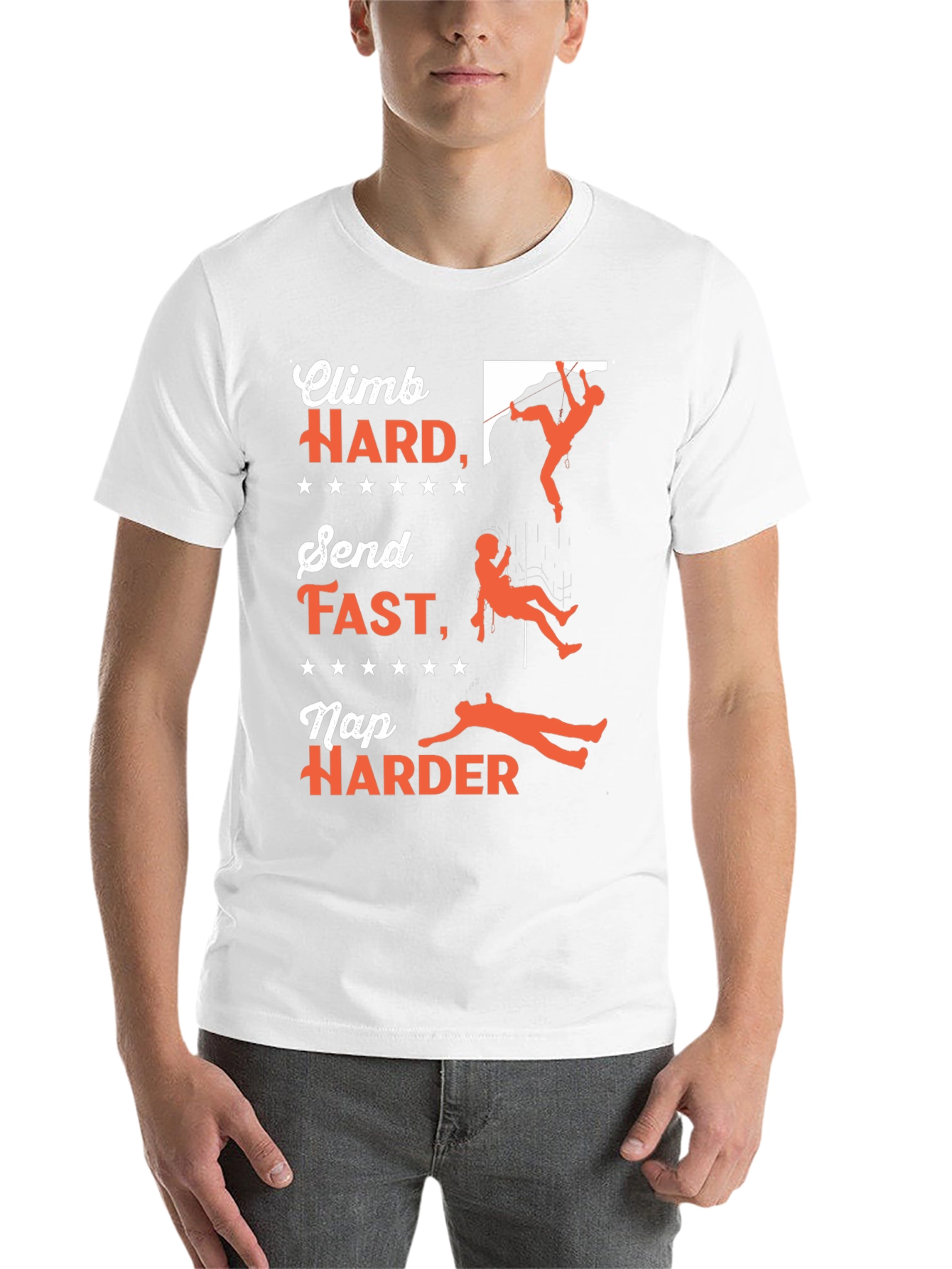 Climb Hard T-Shirt - Rock Climbing Adventure Tee