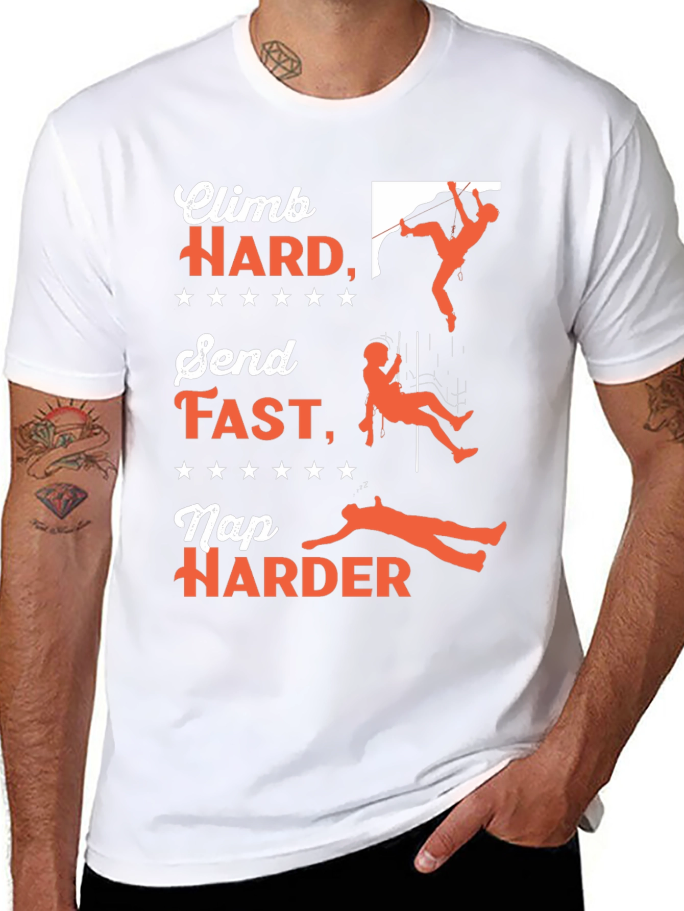 Climb Hard T-Shirt - Rock Climbing Adventure Tee