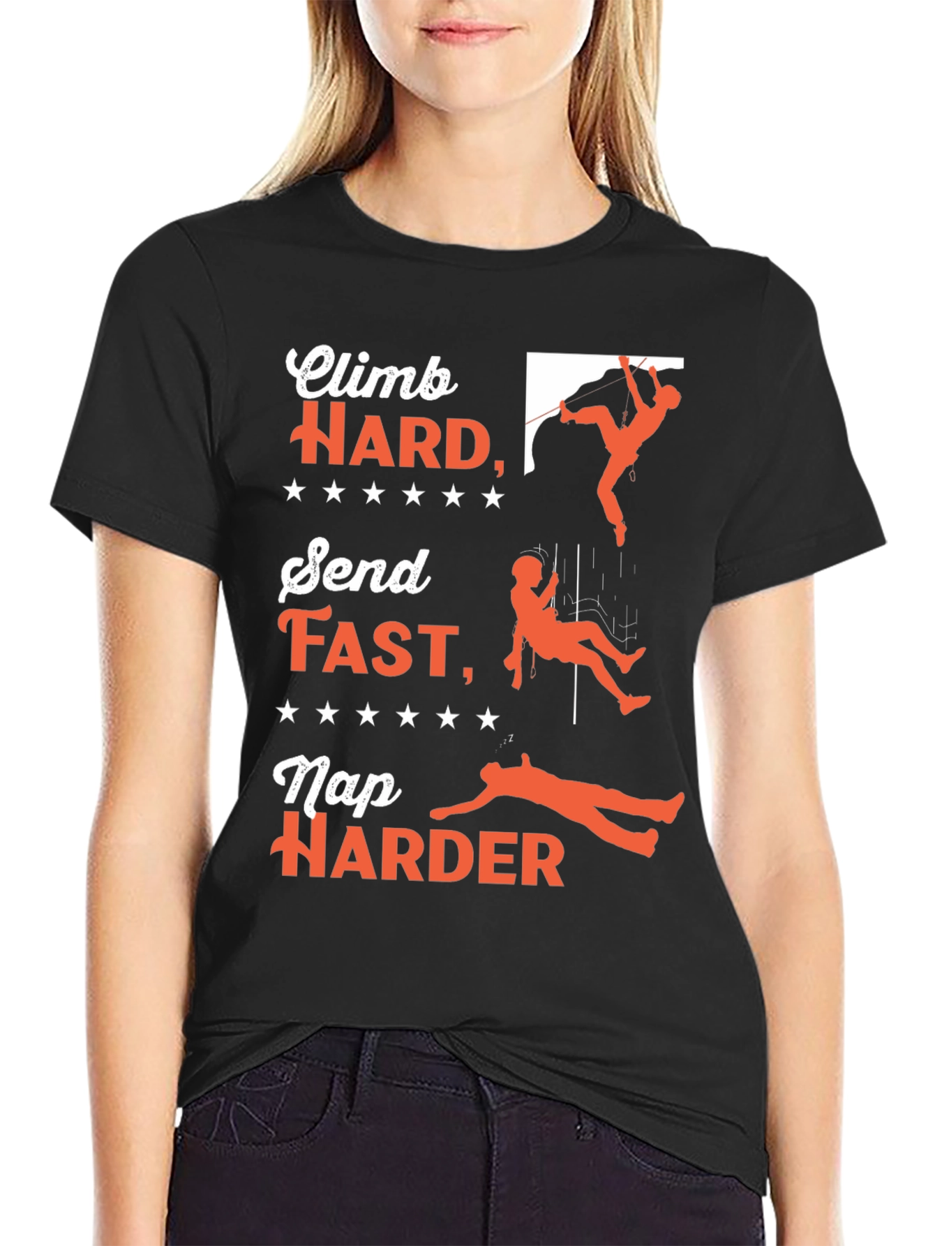 Climb Hard T-Shirt - Rock Climbing Adventure Tee
