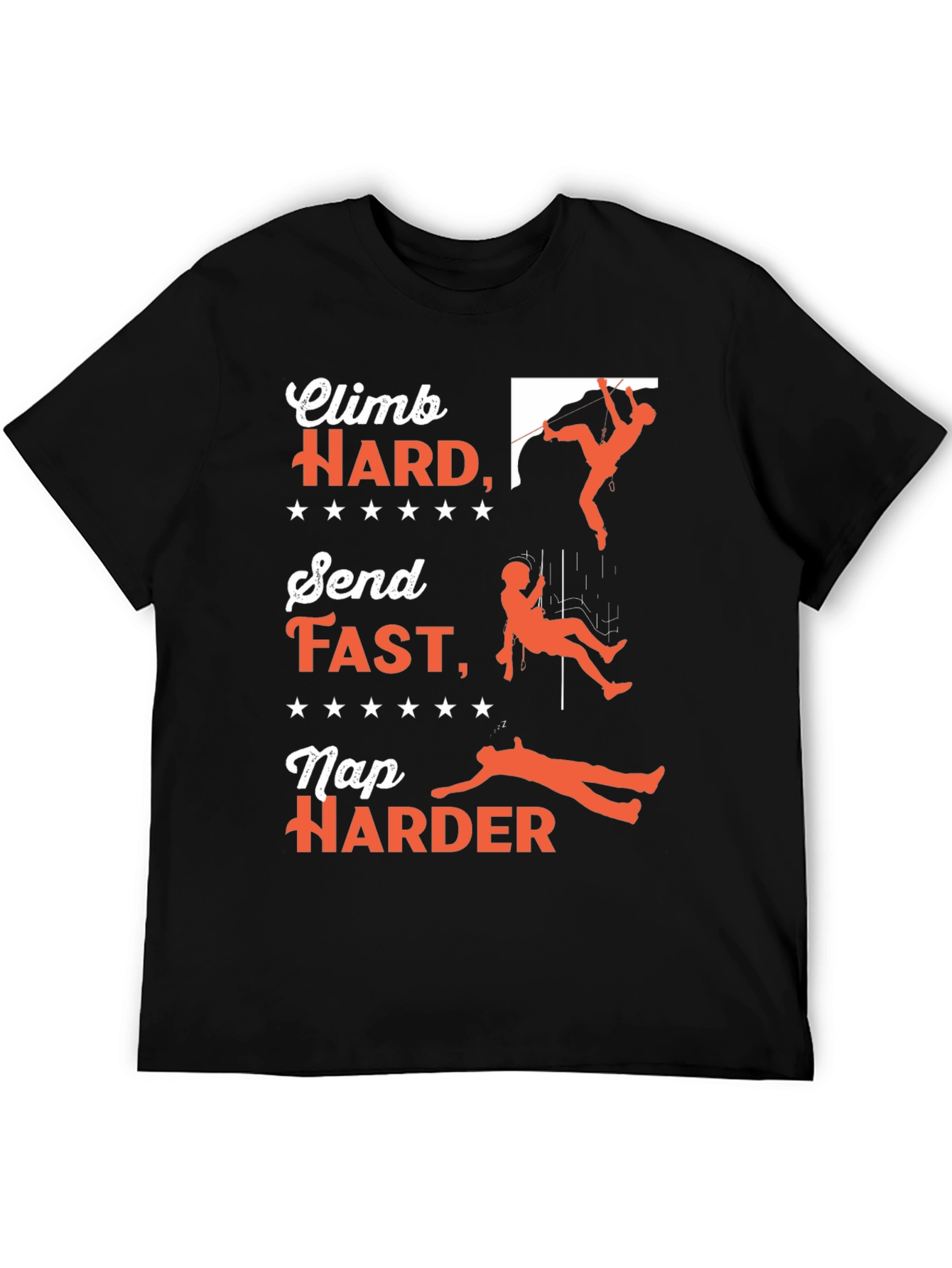 Climb Hard T-Shirt - Rock Climbing Adventure Tee